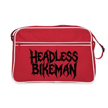 HeadlessBikeman_Typography - Retro Tasche - Rot/Weiß - Vorne