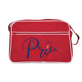 Sea of lights of the Paris skyline - Retro Bag - red/white - Front