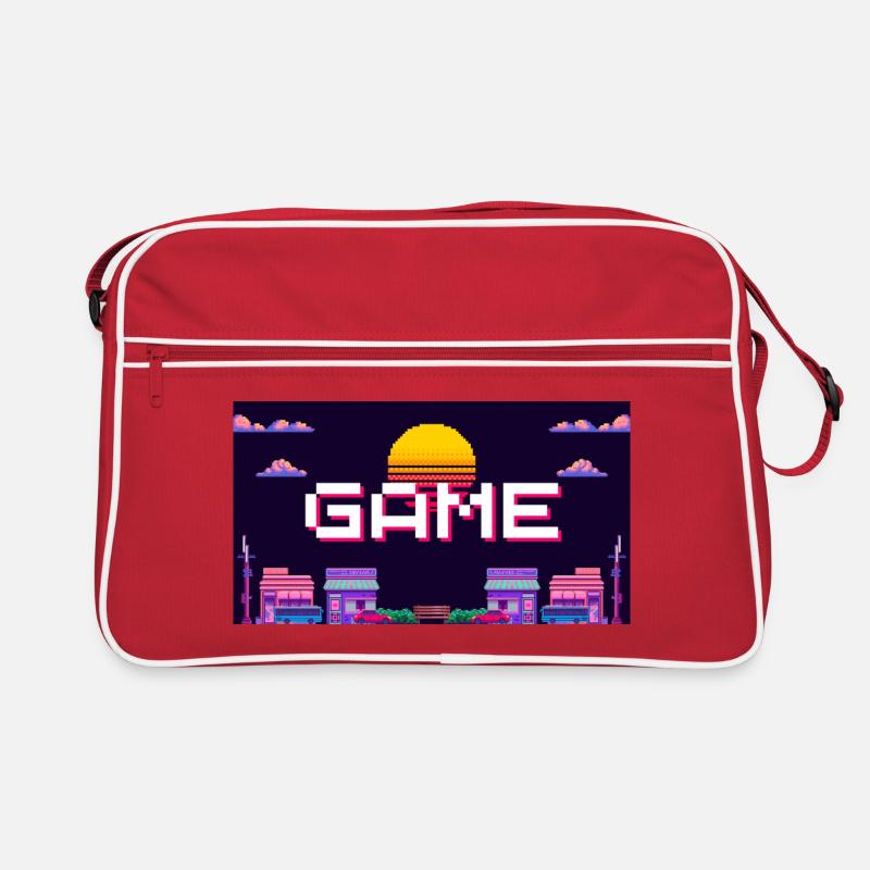 Rétro Pixel Game Sunset Design Sac Retro