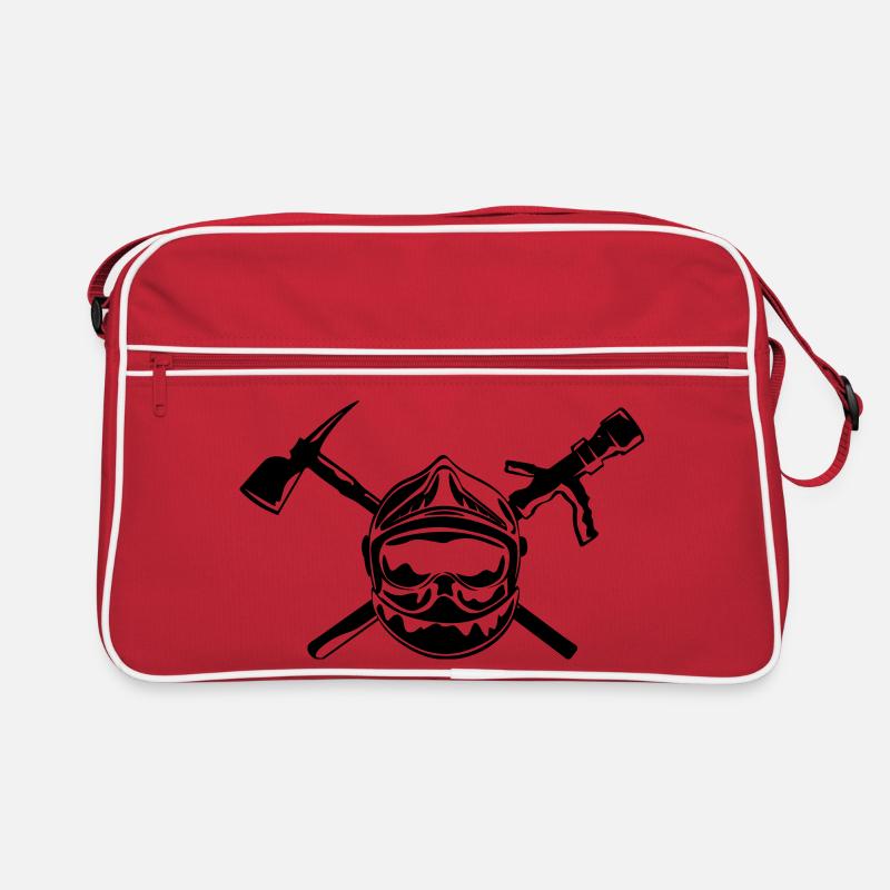 casque_pompier_hache et lance Sac Retro