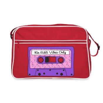 90s R&B Vibes Only Tape Cassette Memphis Graphic - Retro Bag - red/white - Front