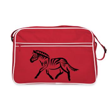 Zebra - Retro Tasche - Rot/Weiß - Vorne