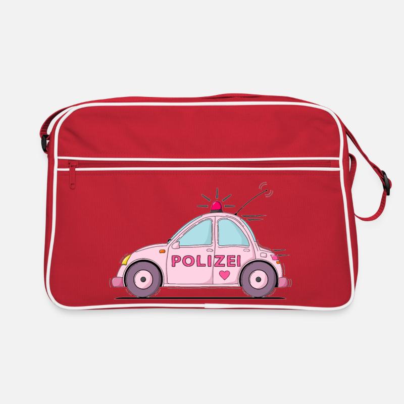 Polizeiauto Rosa Retro Tasche