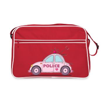 Voiture de Police Police Rose - Sac Retro - rouge/blanc - Devant