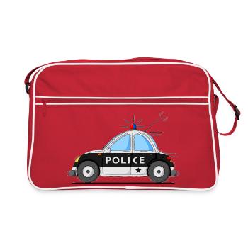 Voiture de Police Police Noir - Sac Retro - rouge/blanc - Devant
