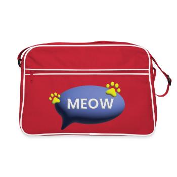 Miaou Chat Mignon Catlove 3D - Sac Retro - rouge/blanc - Devant