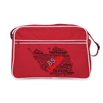 Fier d’être Vendéen – Cœur en Vendée – 85 - Sac Retro - rouge/blanc - Devant