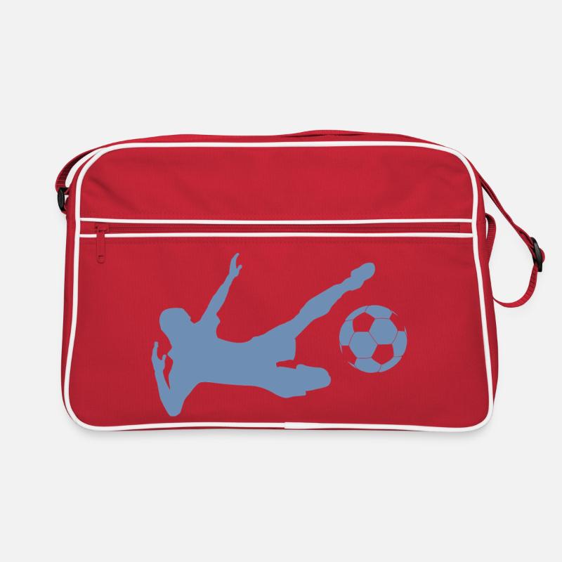 Minimalist silhouette soccer player Retro Bag