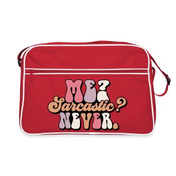 Harmless Sarcasm Text Design - Retro Bag - red/white - Front