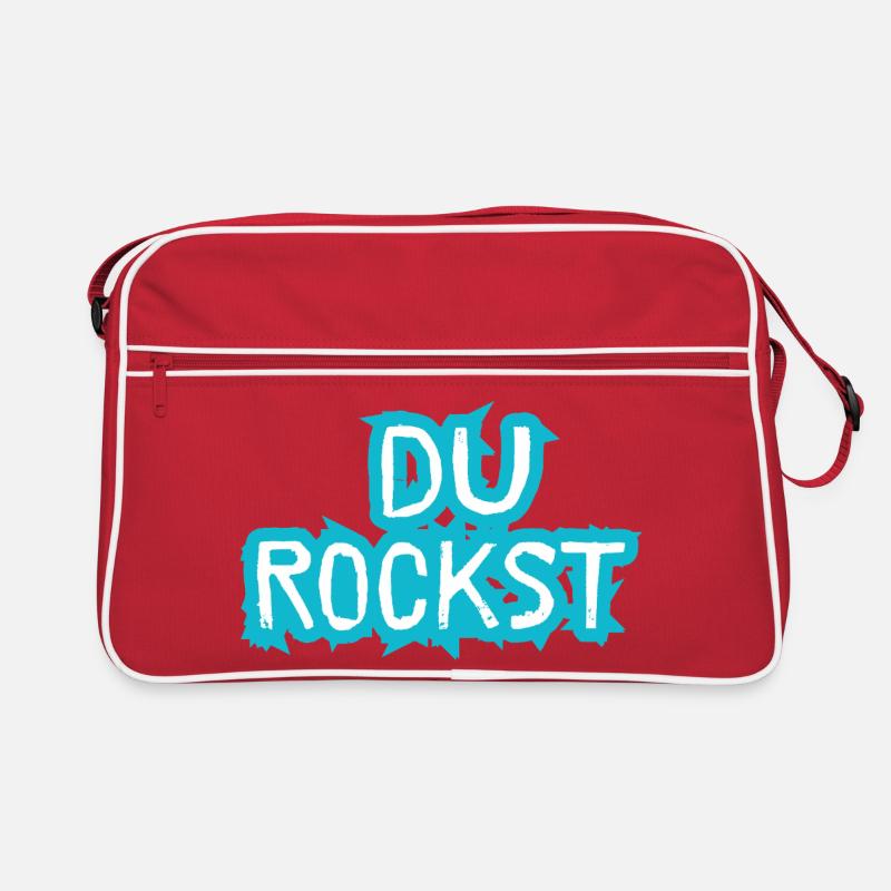 Du Rockst Design Geschenkidee Retro Tasche