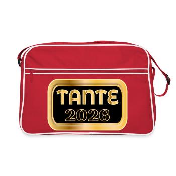ANNONCE DU BÉBÉ D’AOÛT 2026 - Sac Retro - rouge/blanc - Devant