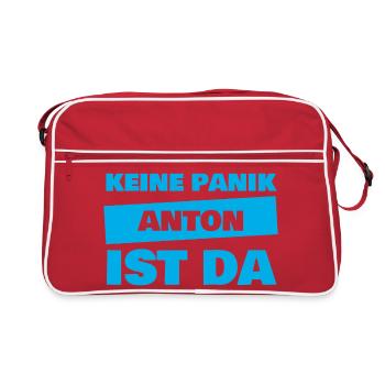 Anton as a first name - Retro Bag - red/white - Front