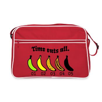 Cycle de vie de la banane - Sac Retro - rouge/blanc - Devant