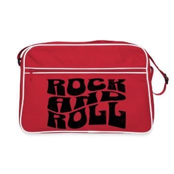 Rock and Roll logo design - Retro Bag - red/white - Front