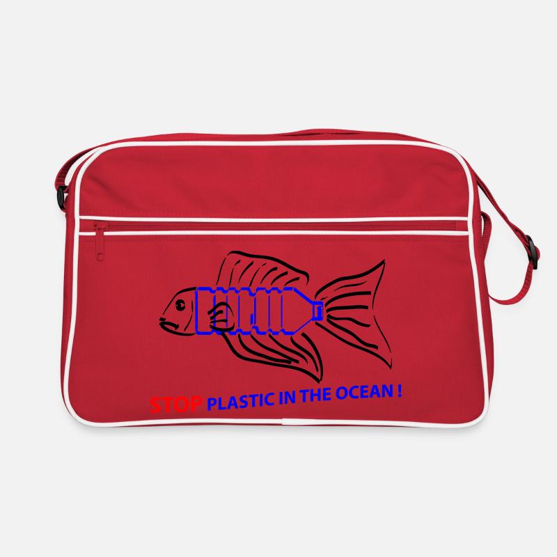Fish and plastic Retro Bag