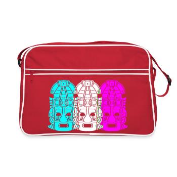 Mayan calendar aztec Inca - Retro Bag - red/white - Front