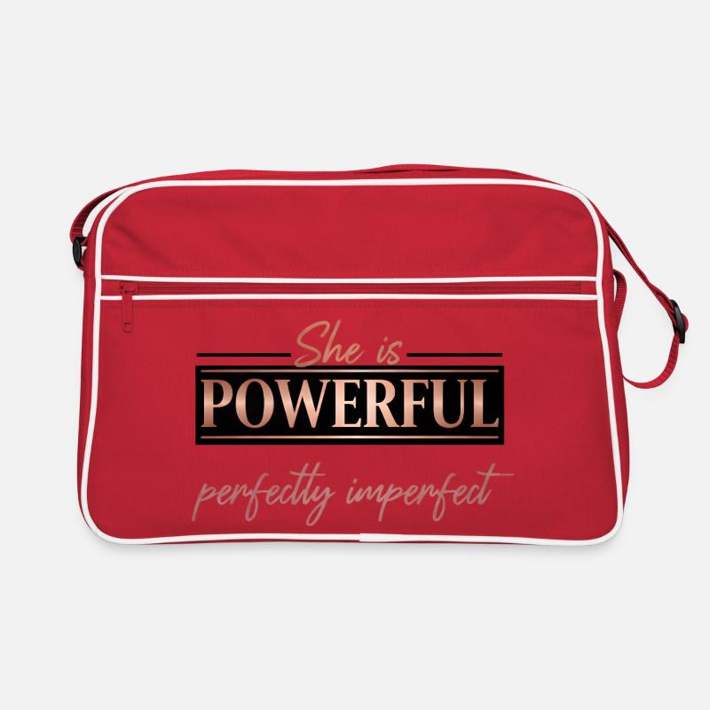 Powerful & Perfectly Imperfect – Rosegold Design Retro Tasche