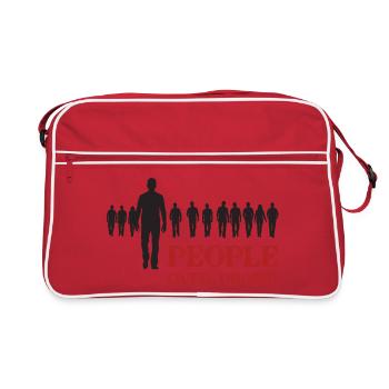 Les gens plutôt que le profit - Sac Retro - rouge/blanc - Devant