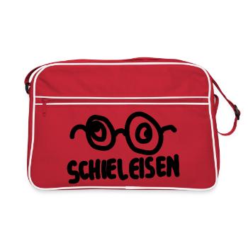 Glasses Squint Saying - Retro Bag - red/white - Front