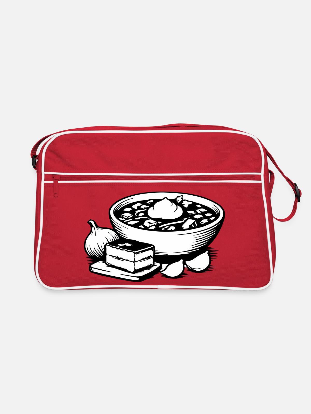 Borsch - Retro Bag - red/white - Front