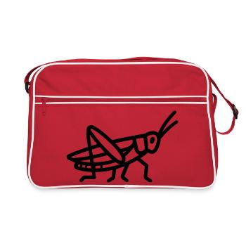 Heuschrecke - Retro Tasche - Rot/Weiß - Vorne