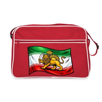 Drapeau de la Perse et de l’Iran - Sac Retro - rouge/blanc - Devant