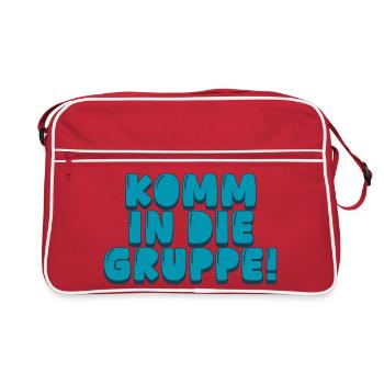 komm in die Gruppe - Retro Tasche - Rot/Weiß - Vorne