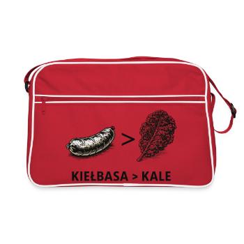 Kielbasa Greater Than Kale - Retro Bag - red/white - Front