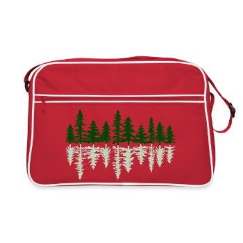 Reflet Forêt de Sapins Nature - Sac Retro - rouge/blanc - Devant