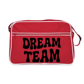 Typographie de l’équipe de rêve rétro des années soixante-dix - Sac Retro - rouge/blanc - Devant