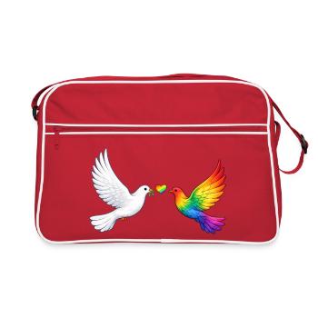 La Colombe de la Paix - Sac Retro - rouge/blanc - Devant