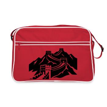 Great Wall of China - Retro Bag - red/white - Front