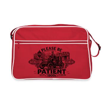 Patience Vintage Steam Car – Decelerated Since 1900 - Retro Bag - red/white - Front