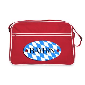 Bayern  - Retro Tasche - Rot/Weiß - Vorne