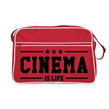 Cinema is life - Retro Tasche - Rot/Weiß - Vorne