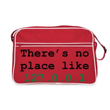 there's no place like 127.0.0.1 - Sac Retro - rouge/blanc - Devant
