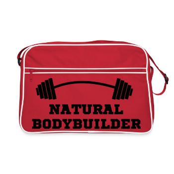 bodybuilder, bodybuilding, fitness, workout, beast - Retro Bag - red/white - Front
