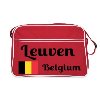 Leuven Belgium- Stylish prints - Retro Bag - red/white - Front