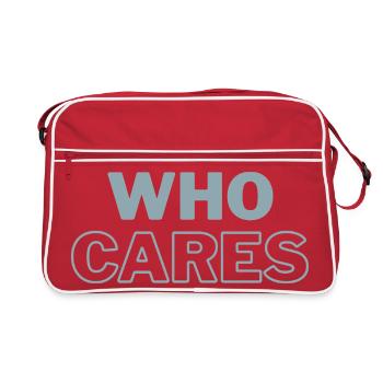 Imprimer Who Cares - Sac Retro - rouge/blanc - Devant