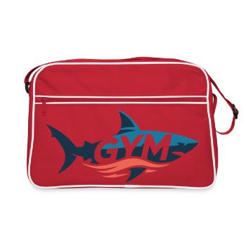 Aqua Shark Gym Emblem - Retro Bag - red/white - Front