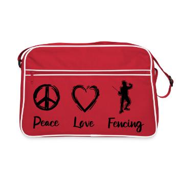 Love of fencing - Retro Bag - red/white - Front
