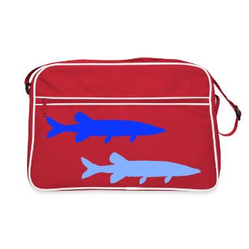 hecht_fisch_2- - Retro Bag - red/white - Front