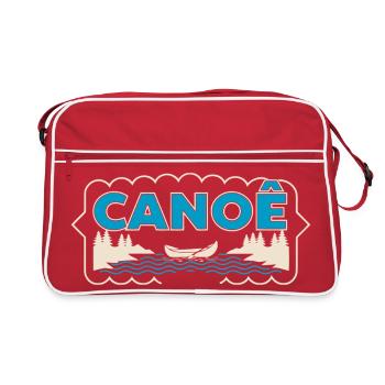 Canot sur lac sylvestre - Sac Retro - rouge/blanc - Devant