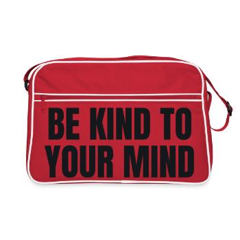 Be Kind To Your Mind - Mental Health - Retro Tasche - Rot/Weiß - Vorne