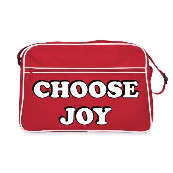 Choisissez la typographie audacieuse de Joy - Sac Retro - rouge/blanc - Devant