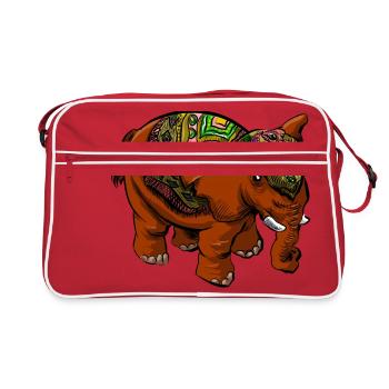 éléphant - Sac Retro - rouge/blanc - Devant