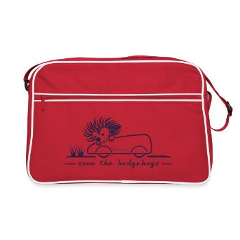 stoppt_das_Igel_toeten_001 - Retro Bag - red/white - Front