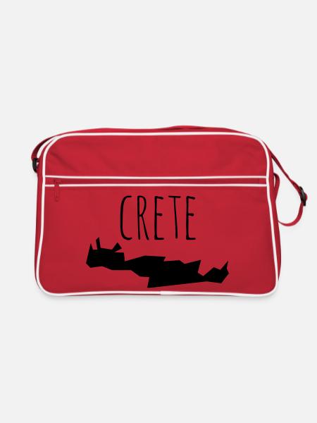 crete - Retro Tasche - Rot/Weiß - Vorne