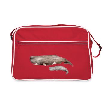 Cachalot - Sperm whale - Sperm whales - Retro Bag - red/white - Front
