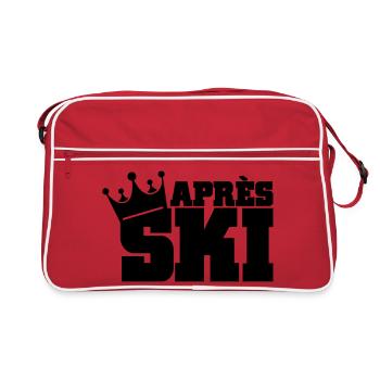 apres ski - Retro Tasche - Rot/Weiß - Vorne